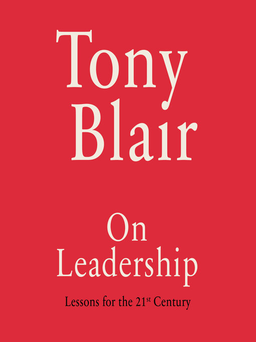 Title details for On Leadership by Tony Blair - Wait list